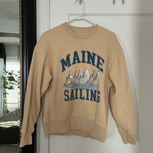 Maine Sailing yellow Sweater sweatshirt